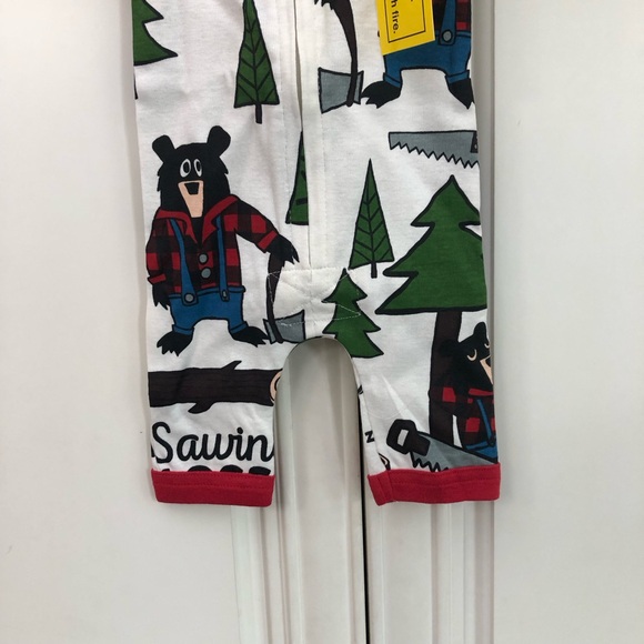 NWT LAZY One Sawing Logs Infant Romper - Picture 4 of 11